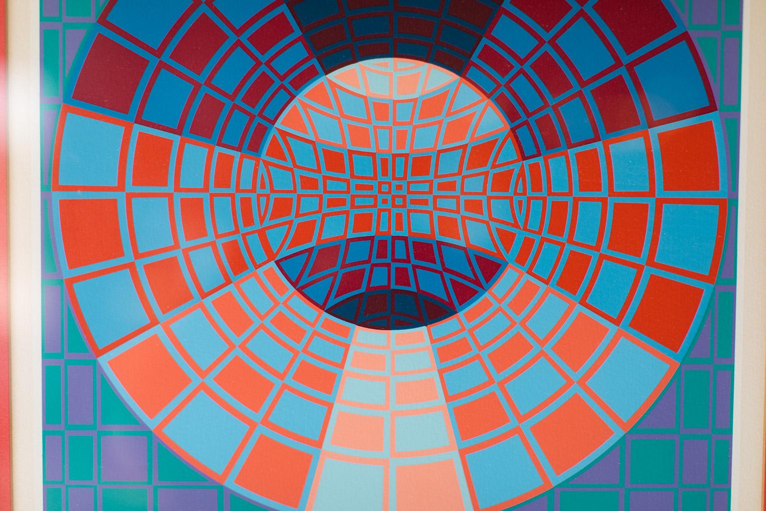 Late 20th Century Victor Vasarely Lithograph For Sale