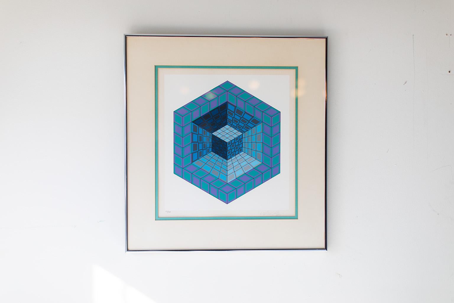 Paper Victor Vasarely Lithograph For Sale