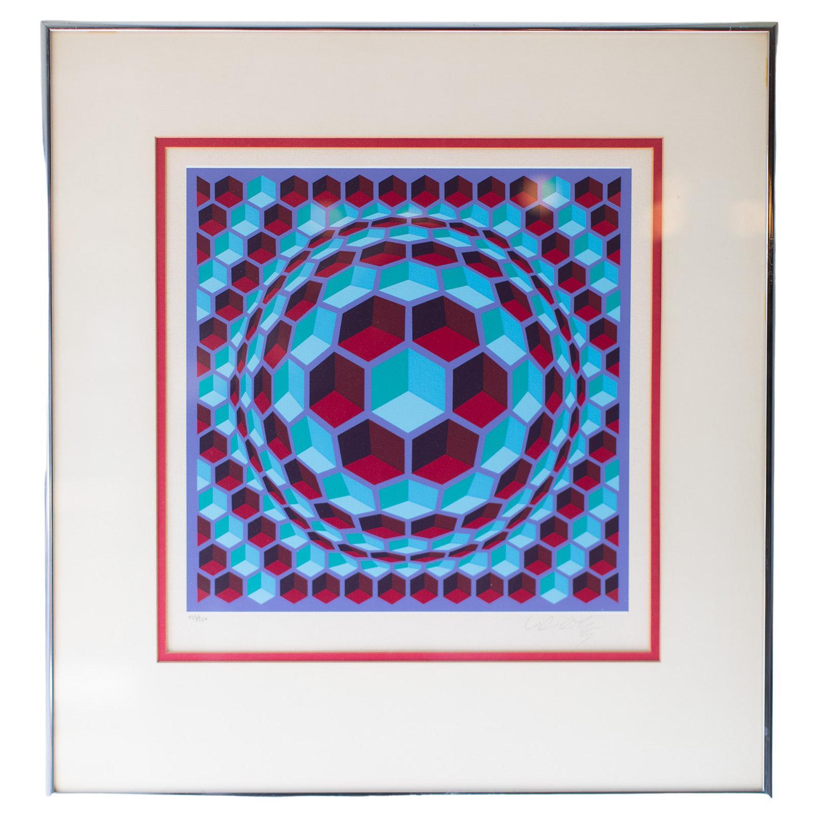 Victor Vasarely Lithograph For Sale