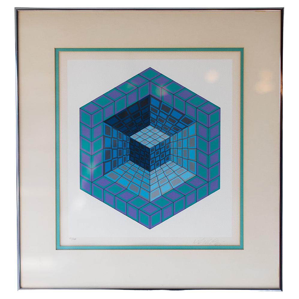 Victor Vasarely Lithograph For Sale