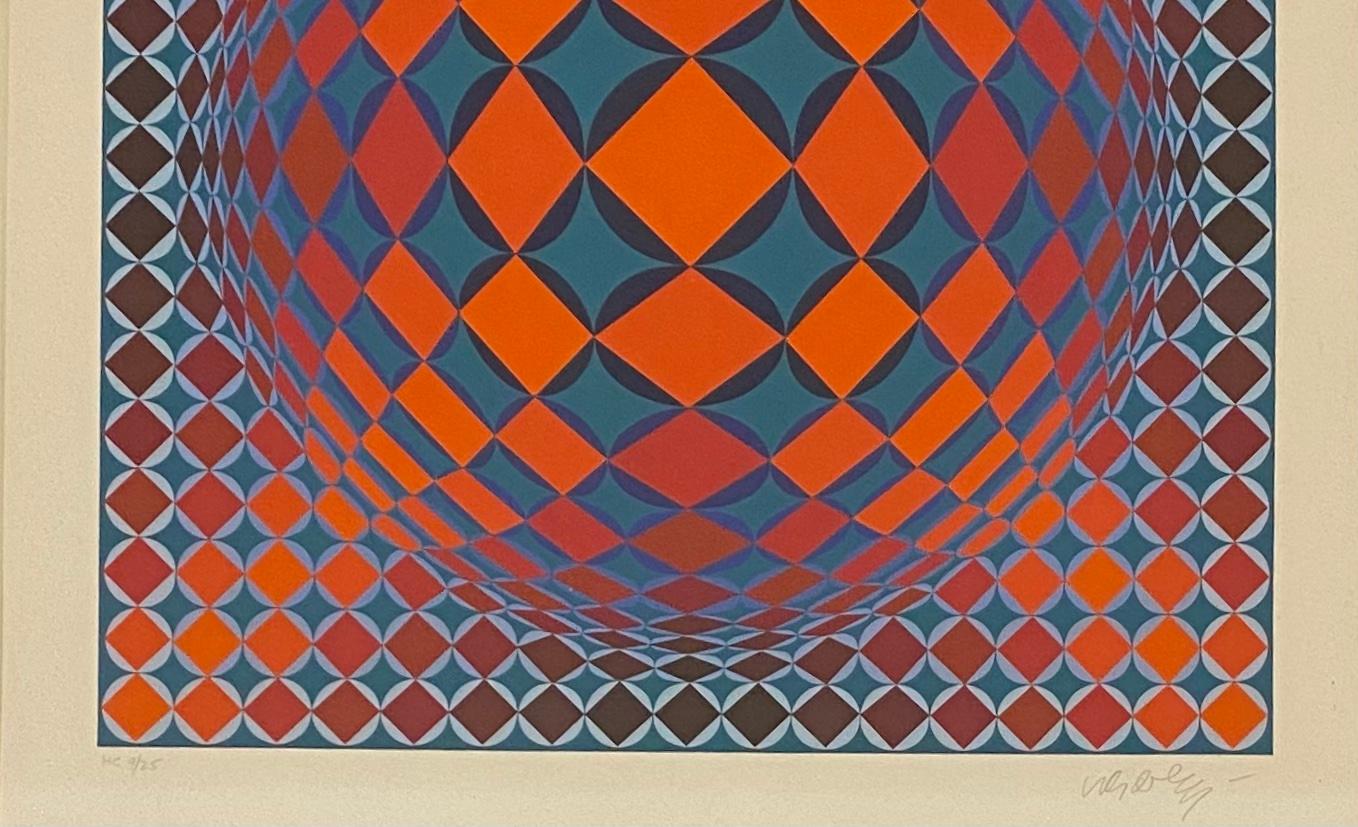 Mid-Century Modern Lithographie de Victor Vasarely, dition limite 9/25