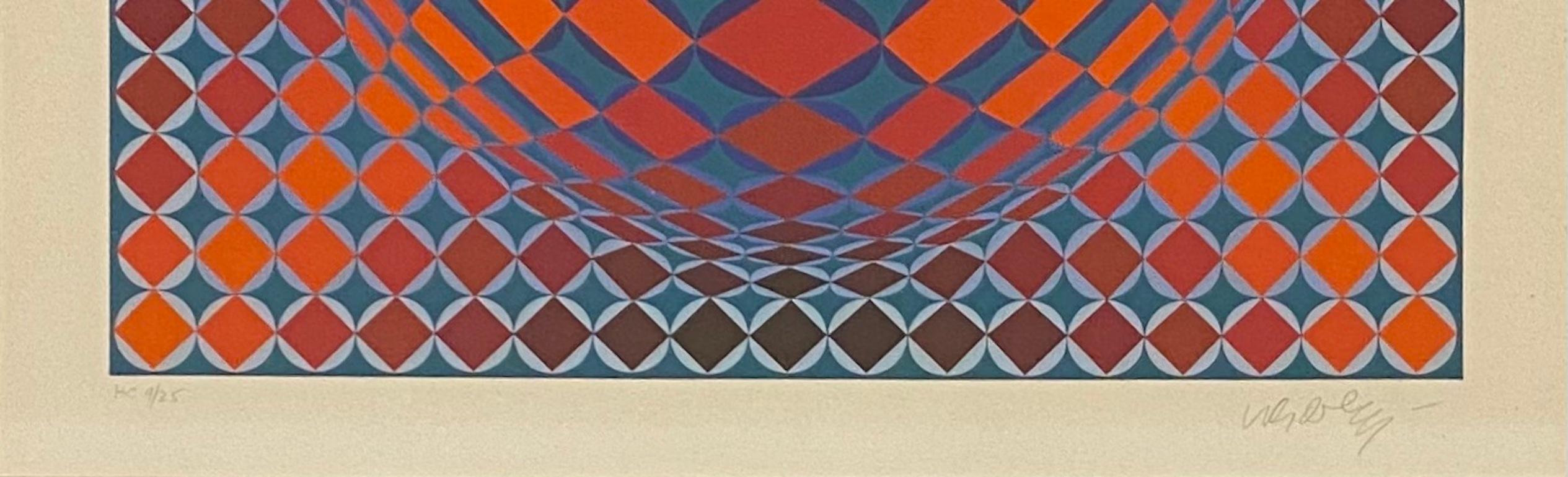 Fin du 20e siècle Lithographie de Victor Vasarely, dition limite 9/25