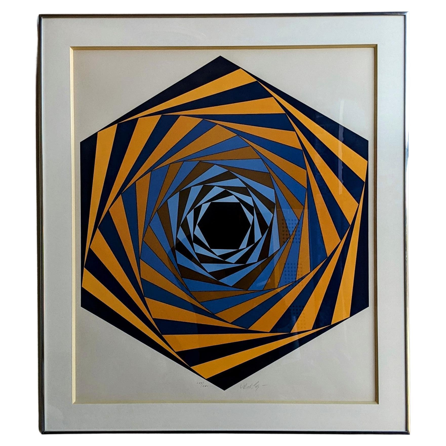 Victor Vasarely "Los Angeles", Serigrafía firmada y numerada