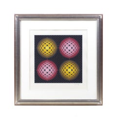 Victor Vasarely Mid Century Framed Serigraph