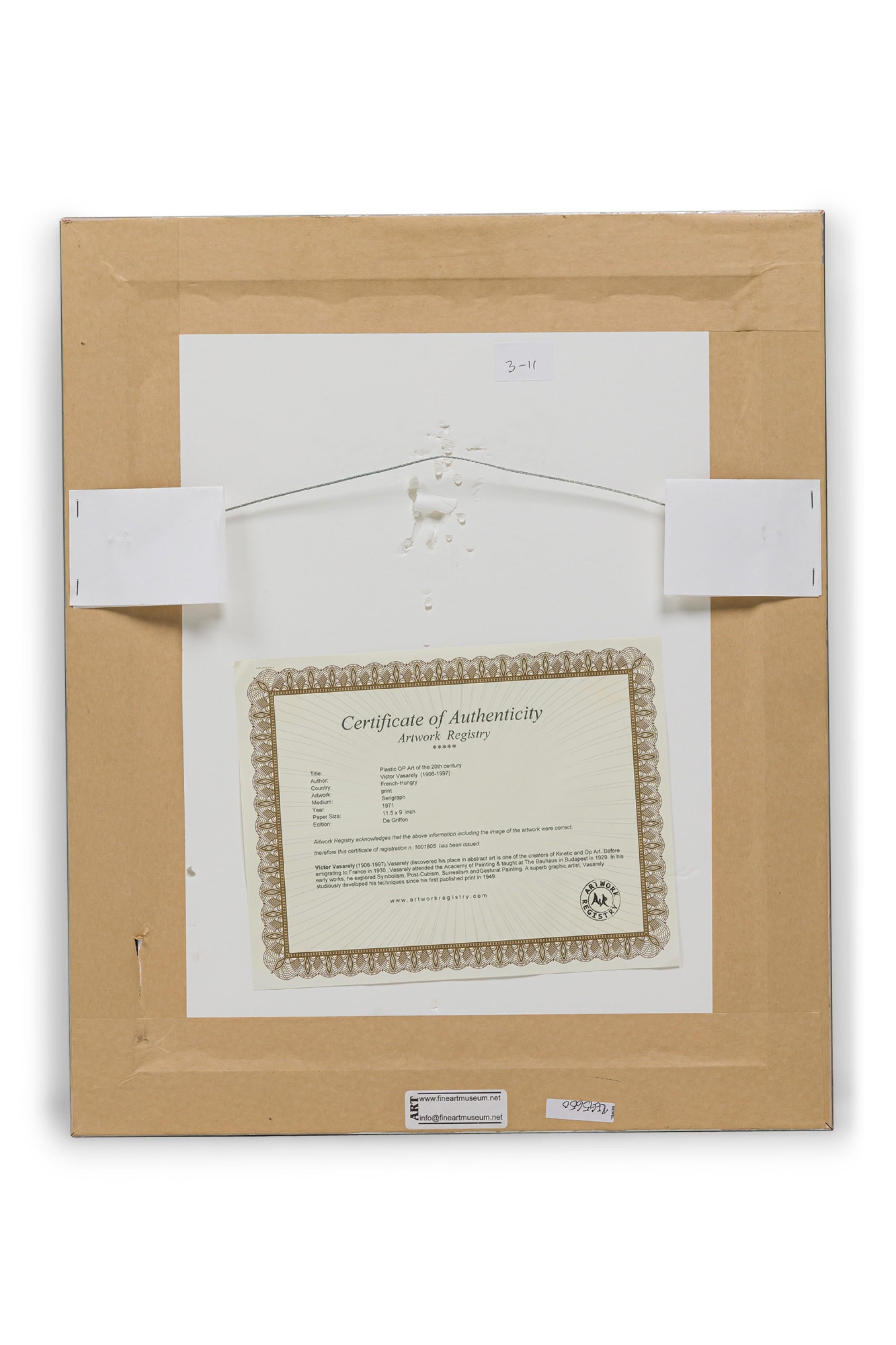 Victor Vasarely Ungarisch-französische OP-Kunst der Jahrhundertmitte, Lentikular-Serigrafie (Kunststoff) im Angebot