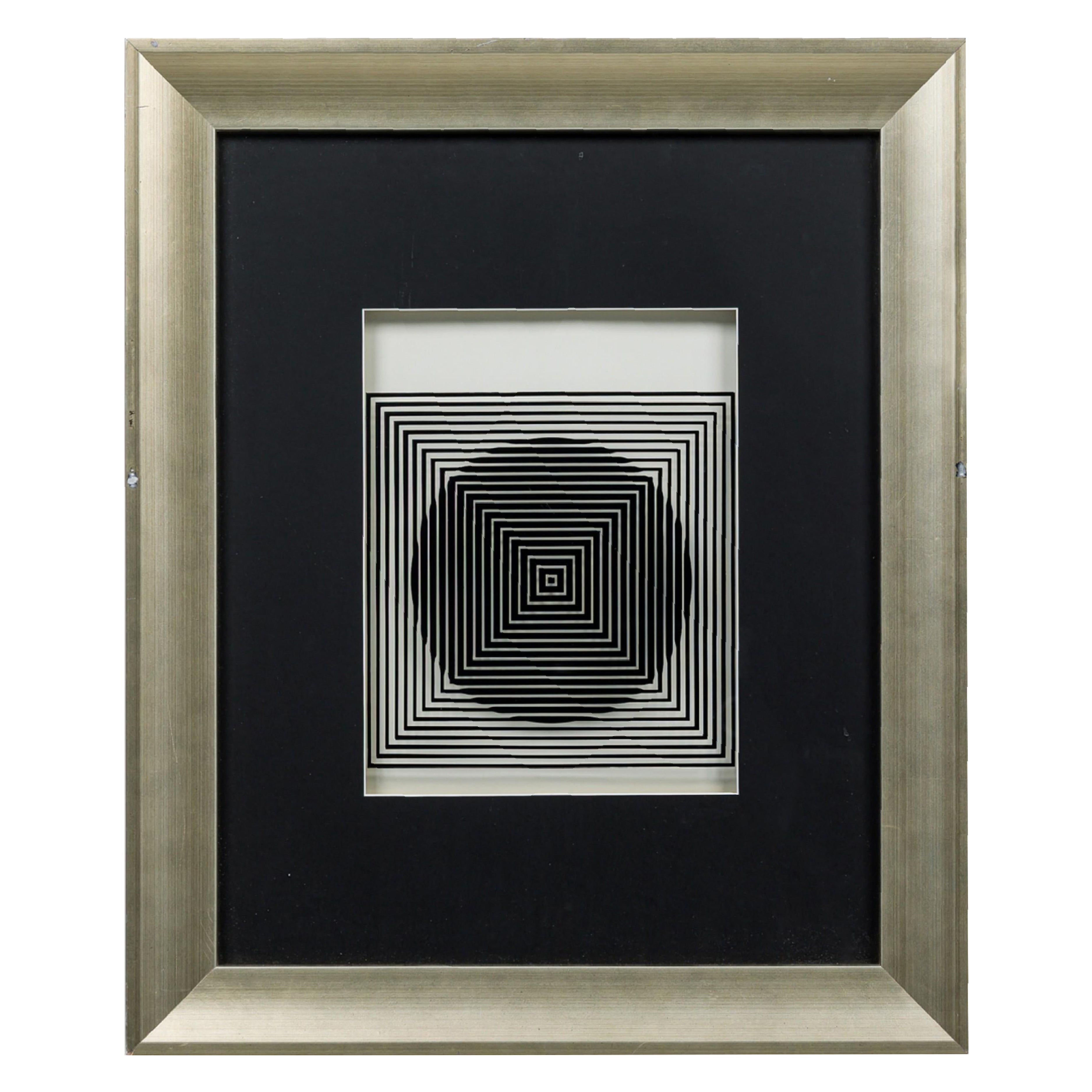 Victor Vasarely Mid-Century Hungarian-French OP Art, Lenticular Serigraph