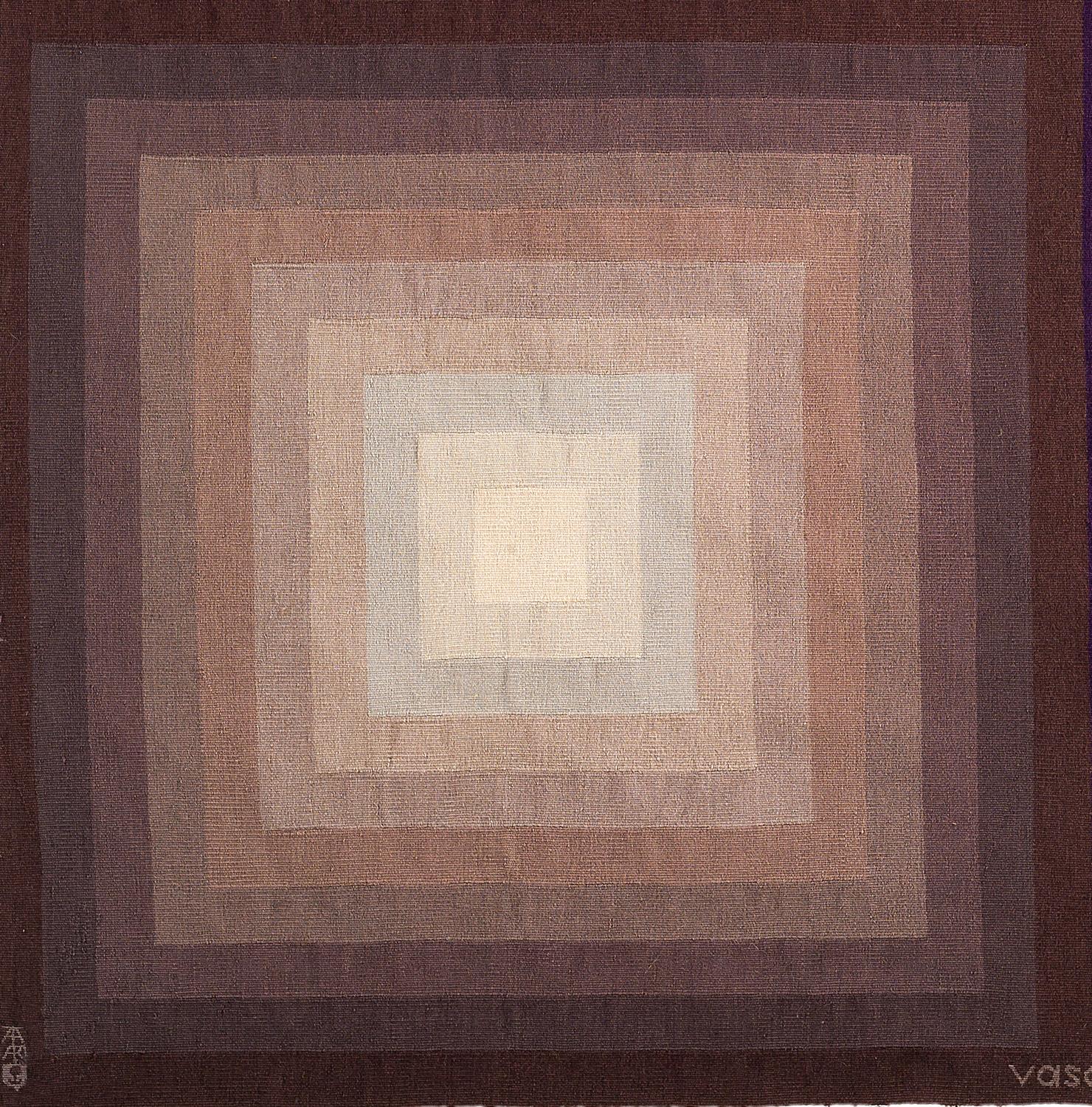 French Victor Vasarely Midcentury Tapestry 