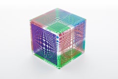 Retro Victor Vasarely - Oltar Zoelo, multi-wave cube