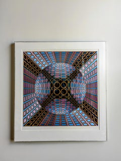 Serigraphie de Victor Vasarely « Niels Bohr », signée et numérotée