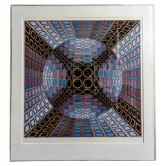 Victor Vasarely "Niels Bohr", Signed and Numbered Serigraph