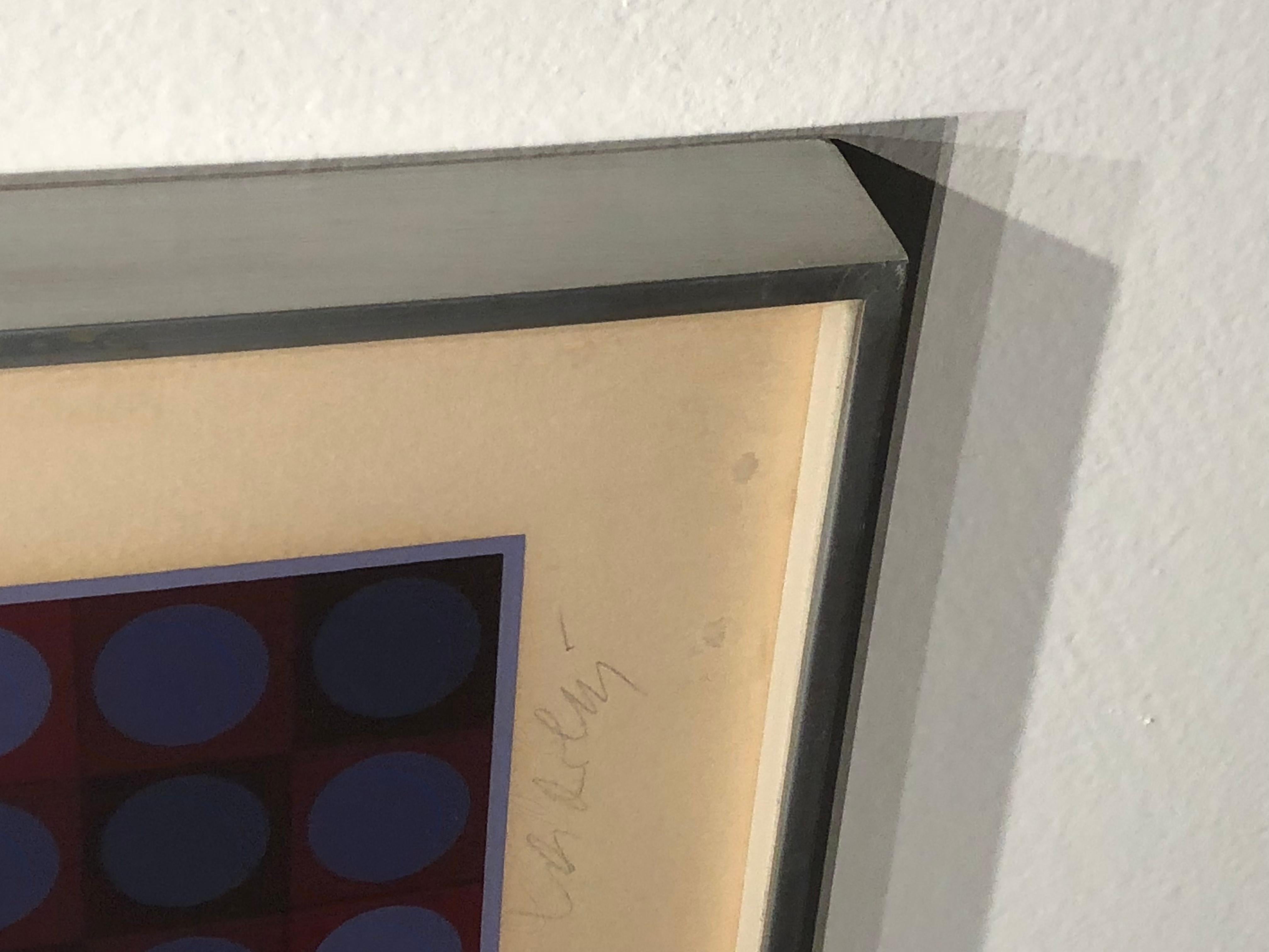 French Victor Vasarely Op-Art Litho Signed and Numbered 128/250 Vega Series