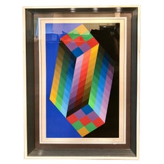 Victor Vasarely OP Art Screen Print