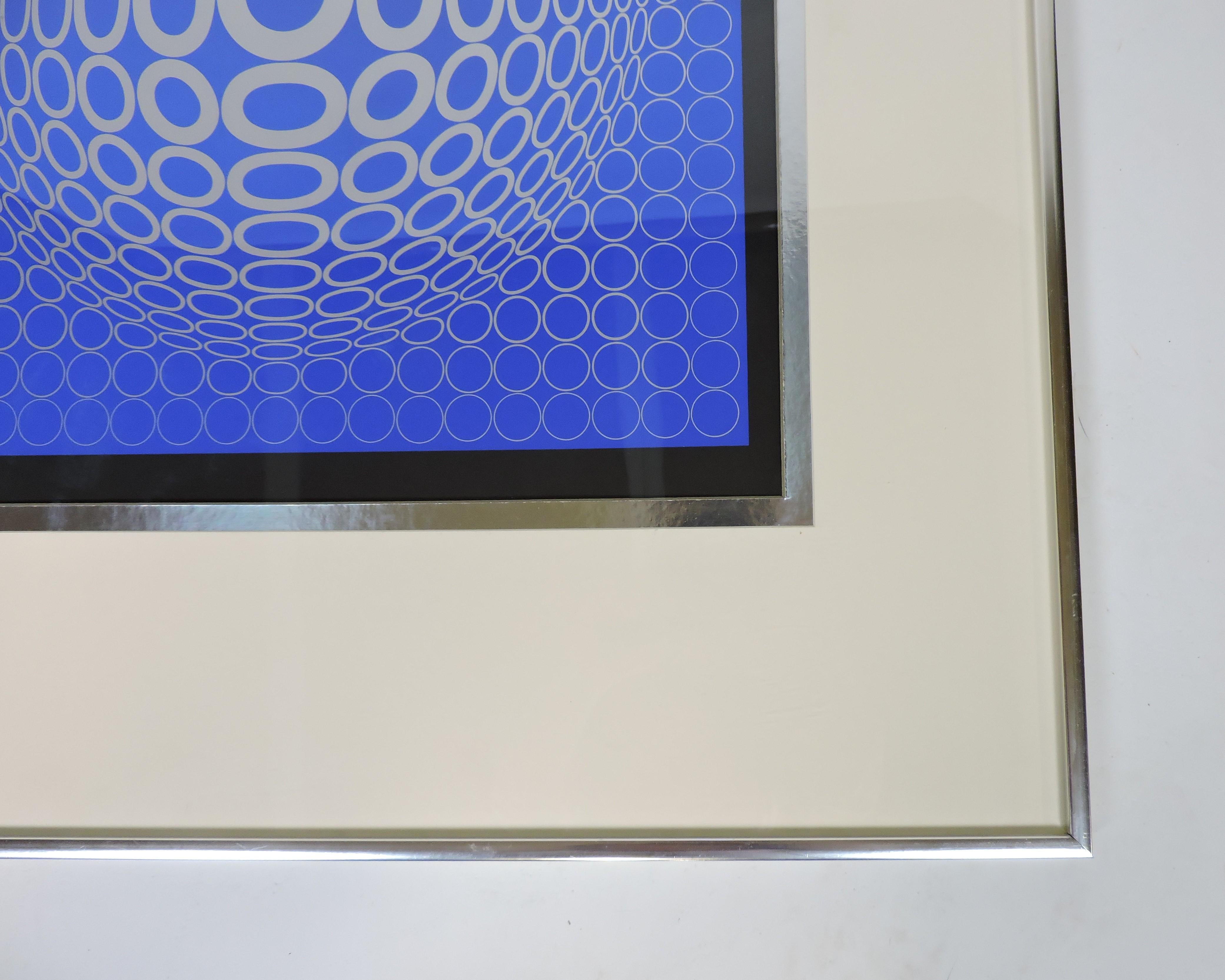 Victor Vasarely Op Art Tuz Signed and Numbered Screen Print In Good Condition For Sale In Chesterfield, NJ