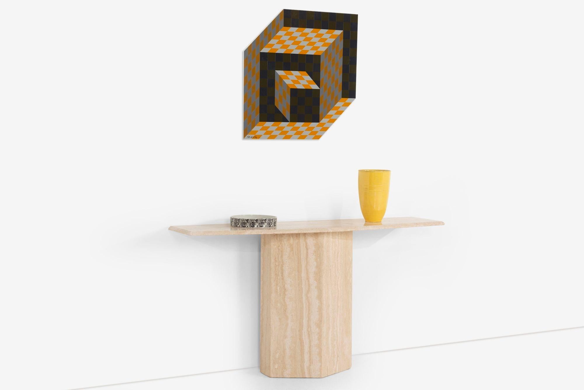 Victor Vasarely Op Art Escultura de pared colgada 1973 finales del siglo XX en venta