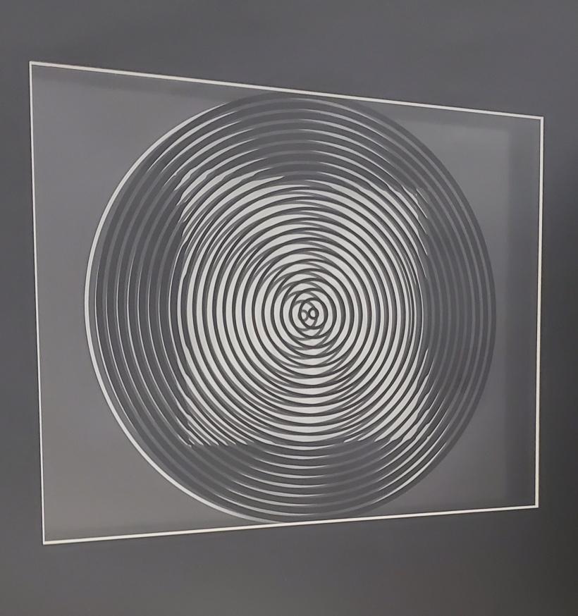 Glass Victor Vasarely Original Optical Illusion Art