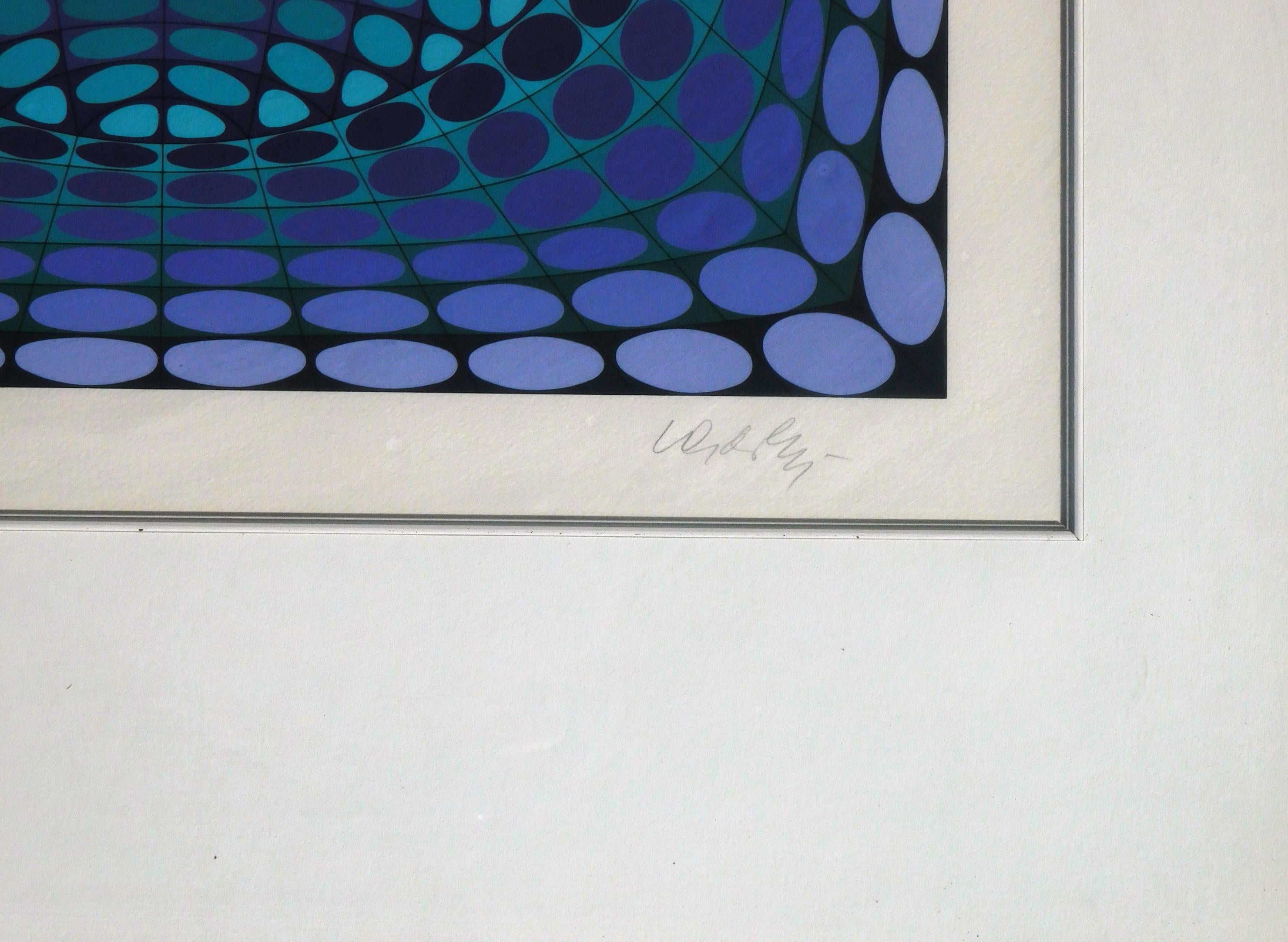 Victor Vasarely Original Screenprint, 1989, “Uran” In Excellent Condition In Phoenix, AZ