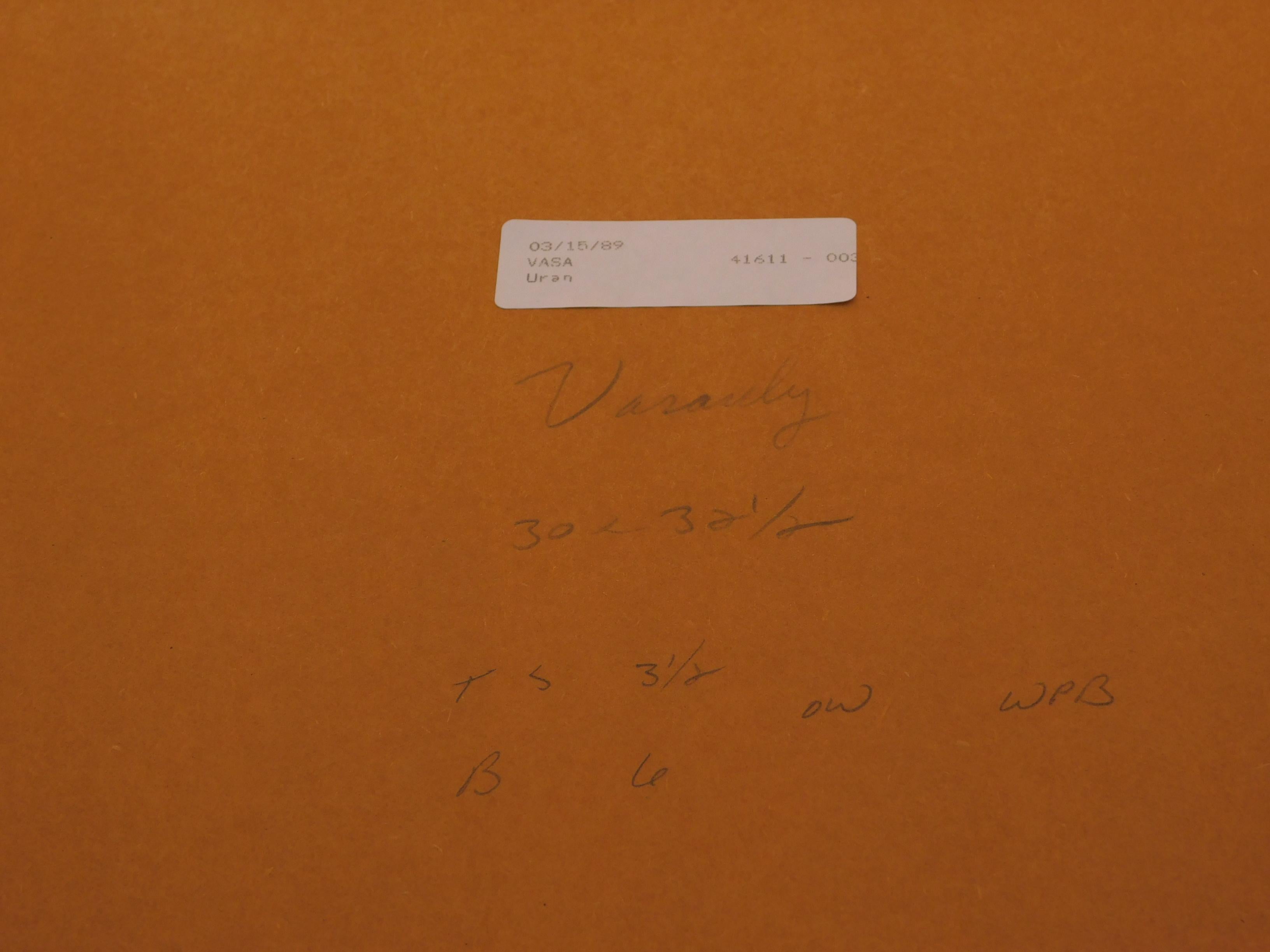 Victor Vasarely Original Screenprint, 1989, “Uran” 1