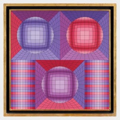 Aubouda by Victor Vasarely - Abstract art, Optical art, Op art, Acrylic painting