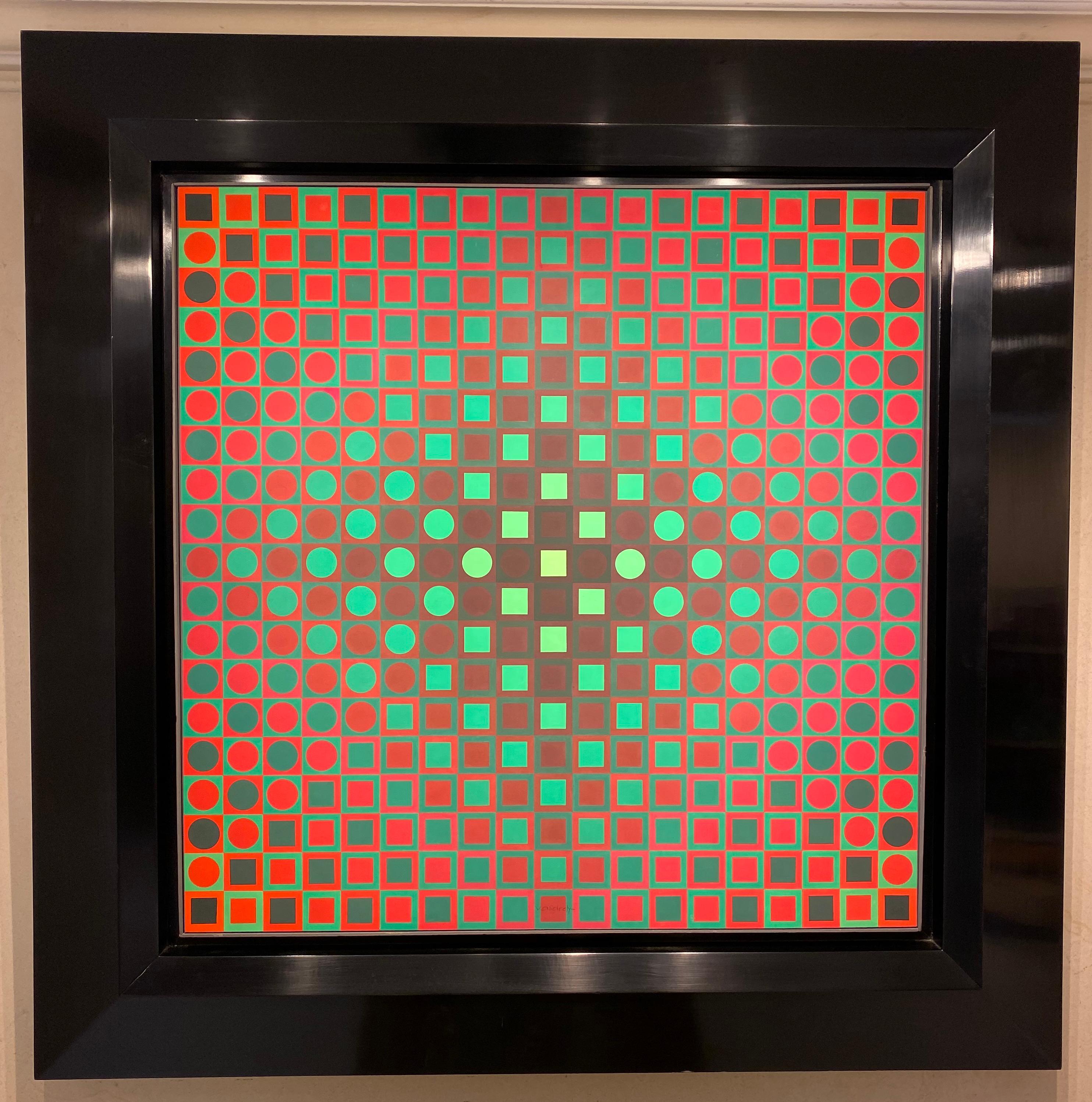 Boglar VI - Painting by Victor Vasarely