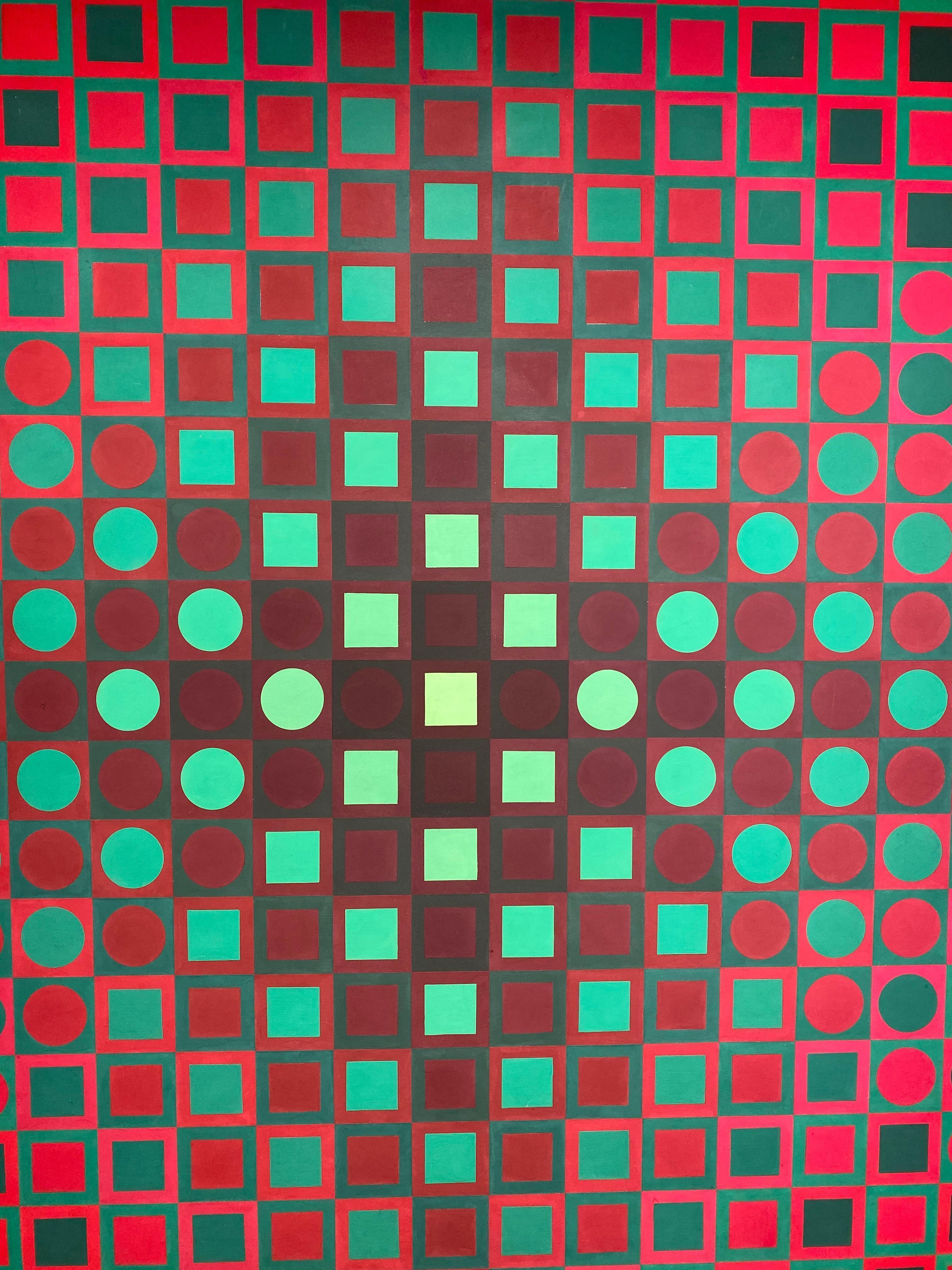 Boglar VI. (Schwarz), Abstract Painting, von Victor Vasarely