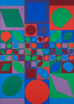 Farbwelt by Victor Vasarely - Op Art painting