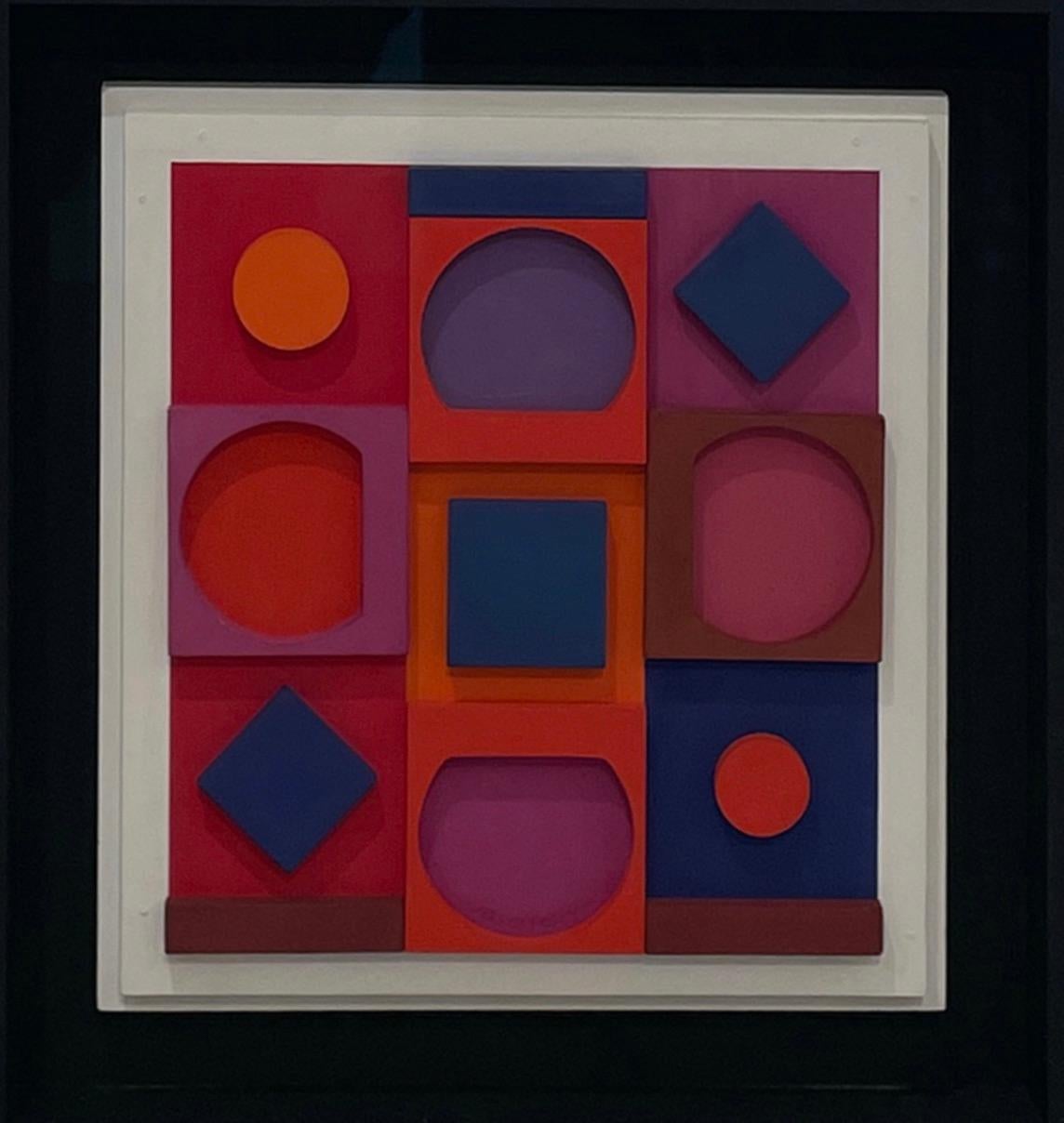 Granat positif - Painting di Victor Vasarely
