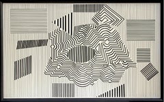 Operenccia, Large OP Art Painting by Victor Vasarely