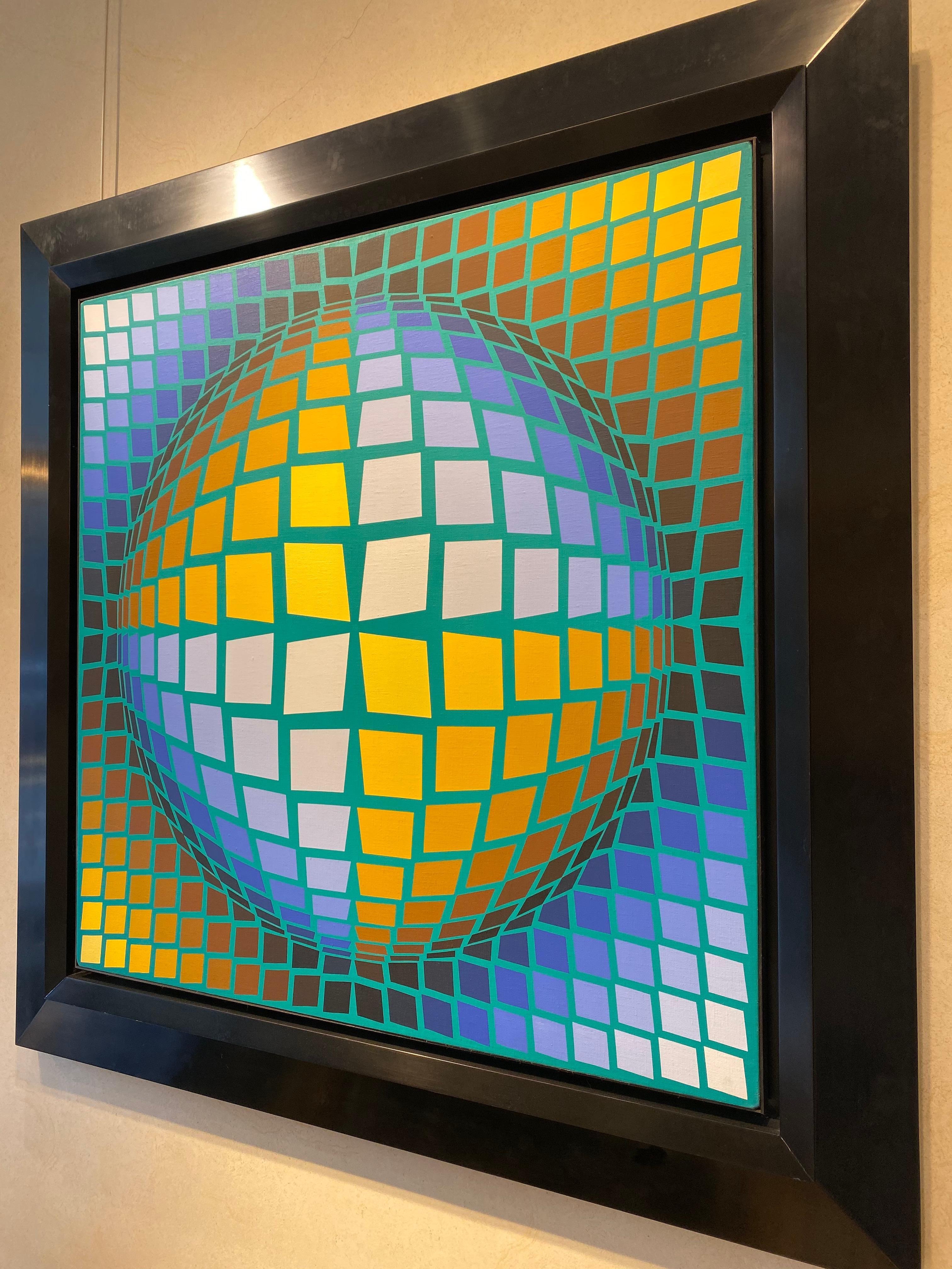 Tromba - Op Art Painting by Victor Vasarely