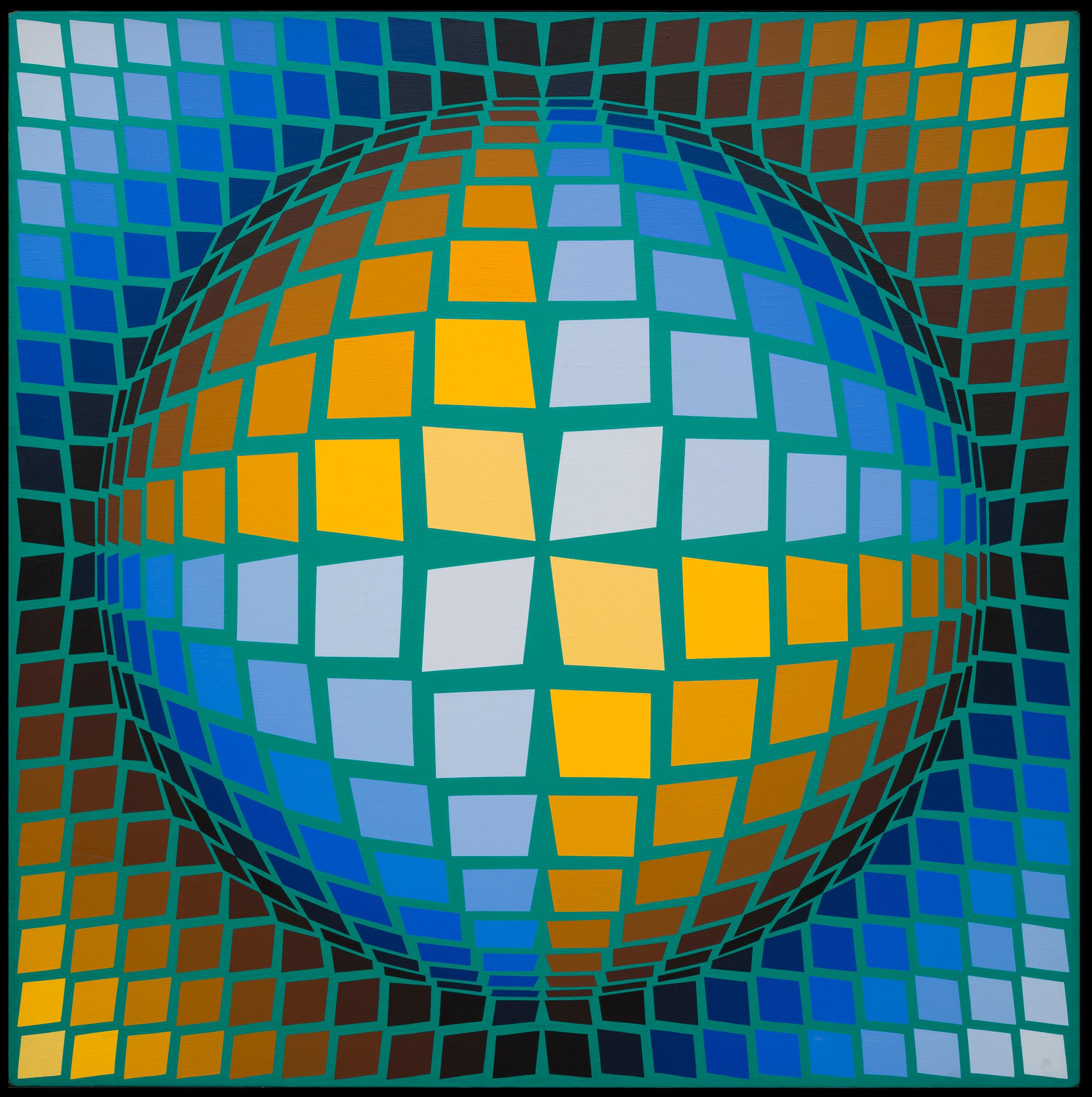 Victor Vasarely Abstract Painting - Tromba