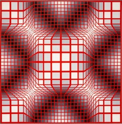 Victor Vasarely:: Delta-2:: Acrylique sur toile:: 1984:: 113 x 113 cm:: 44::4 x 44::4 in.