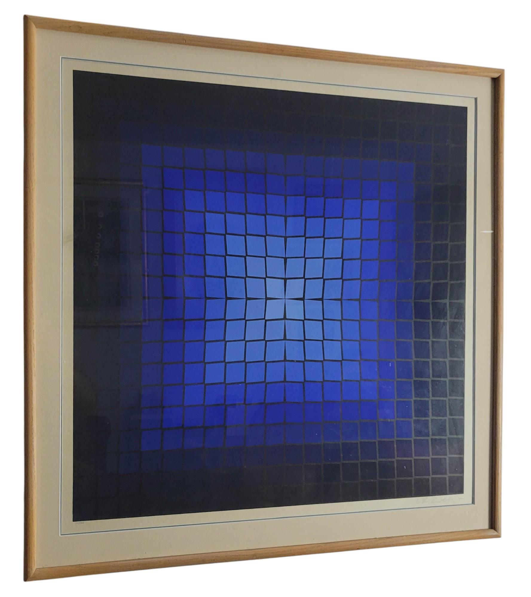 Victor Vasarely - Ein Paar signierte Serigraphien in limitierter Auflage im Angebot 1