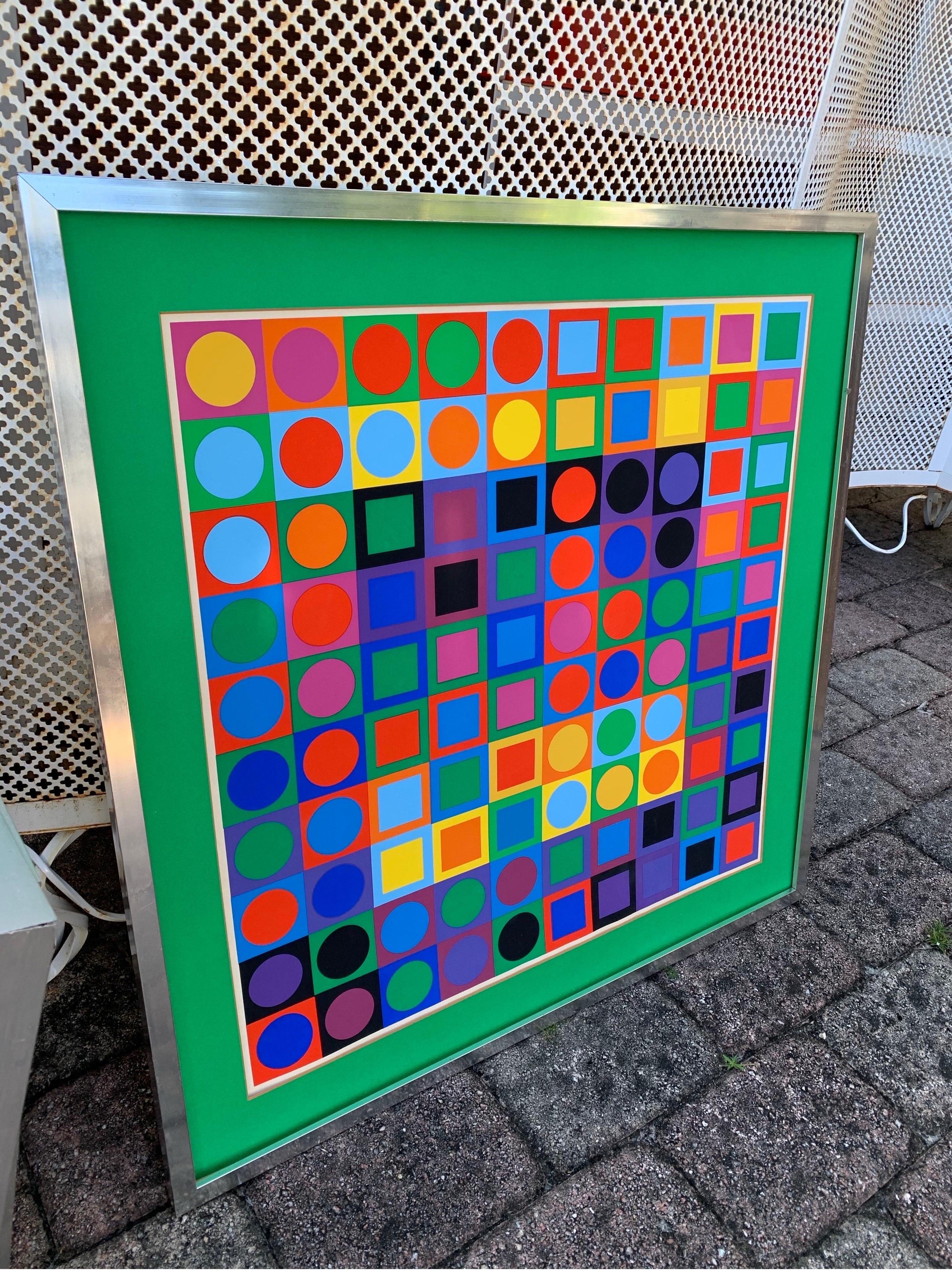 La Serigrafía del Folclore Planetario de Victor Vasarely titulada 