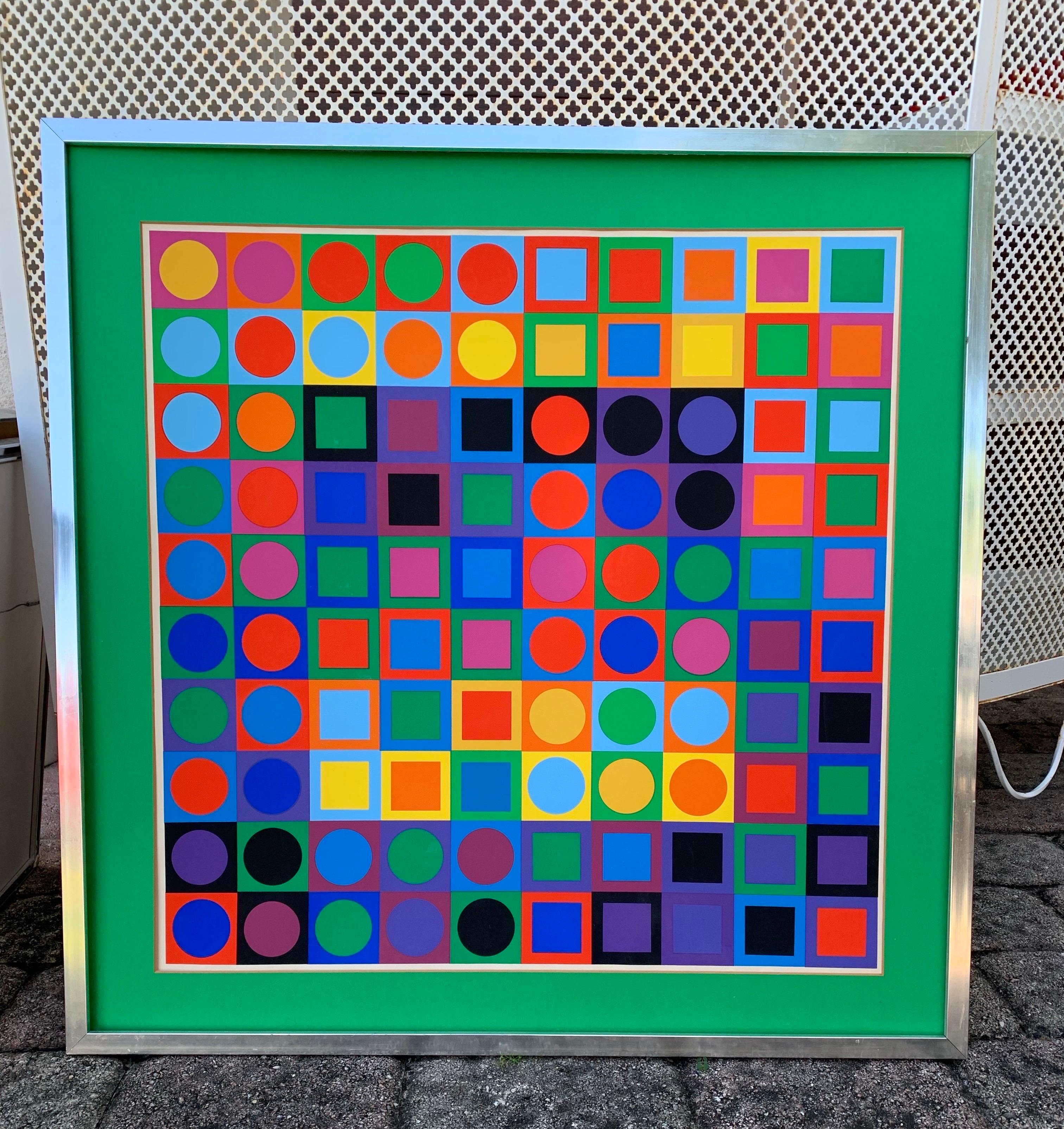 Victor Vasarely Folklore planetario Serigrafía Participaciones limitadas nº 1 Estadounidense en venta