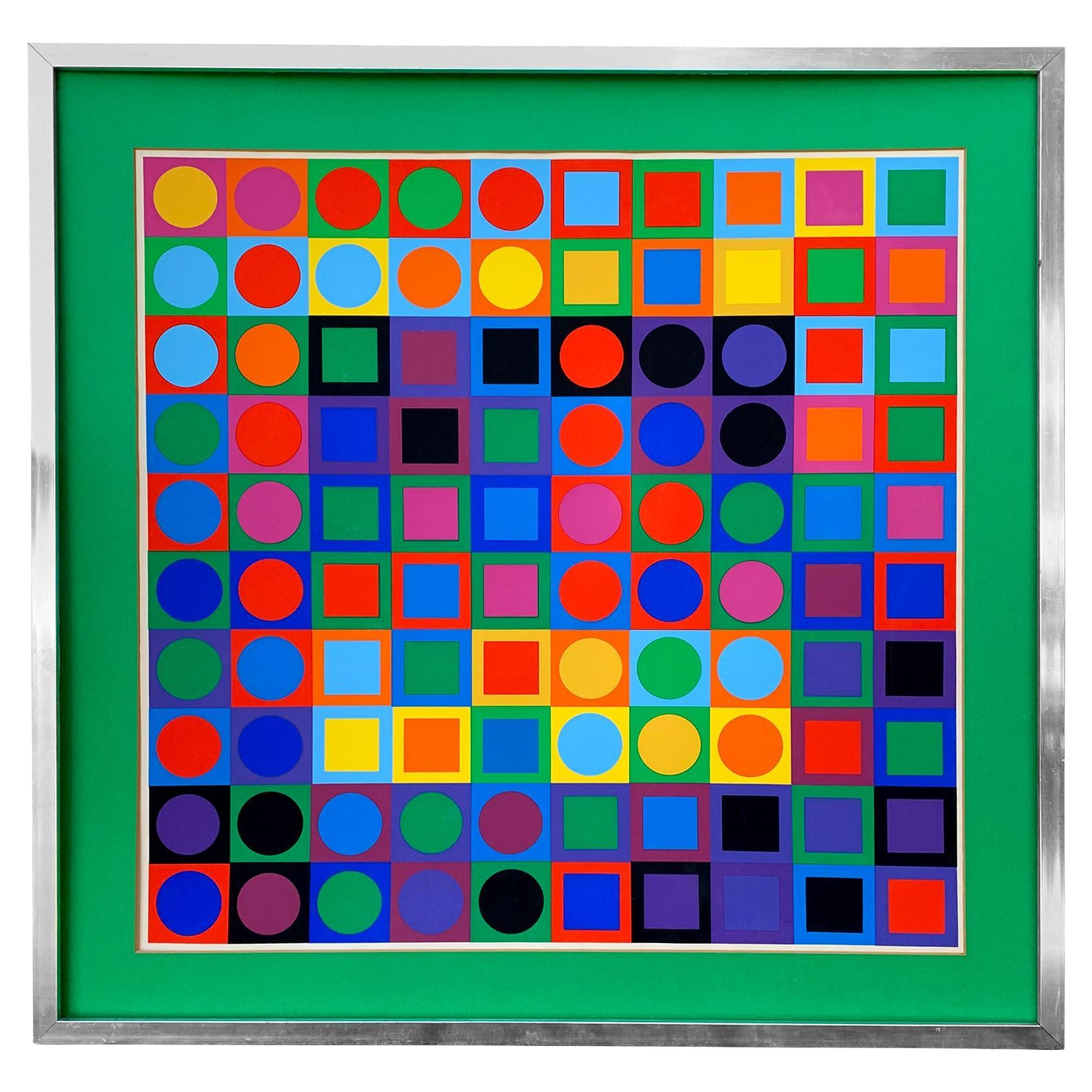 Victor Vasarely Folklore Planetario Serigrafia Partecipazioni limitate n. 1