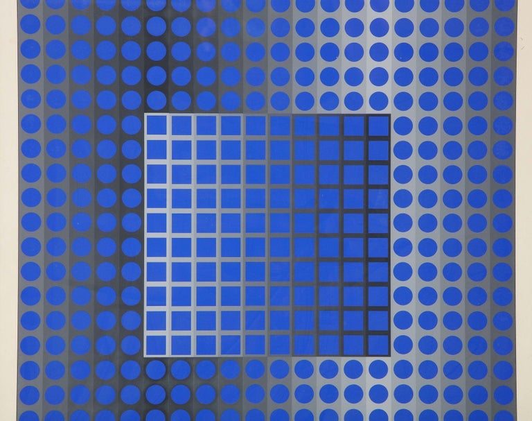 A great print by the Op Art master Victor Vasarely in this silk screen Print Zett-KSZ.