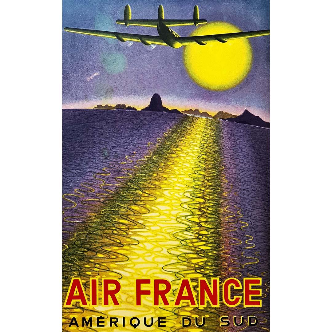 1949 original poster by Victor Vasarely for Air France travel to South America 2