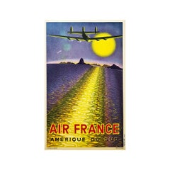 Cartel original de 1949 de Victor Vasarely para los viajes de Air France a Sudamérica