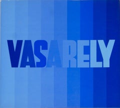 Vintage 1970 Victor Vasarely 'Vasarely II' Cubism Blue Book