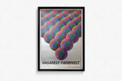 1973 Original poster  by Victor Vasarely for the exhibition Folklore Planétaire