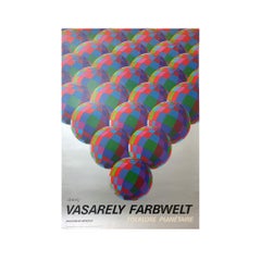 1973 Original poster  by Victor Vasarely for the exhibition Folklore Planétaire