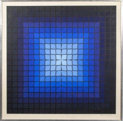 Abstract Composition - Screen Print by Victor Vasarely - 1970s