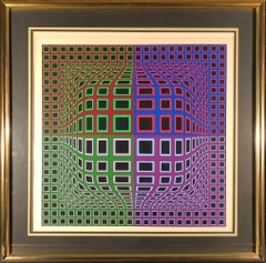 Abstract in Purple and Green