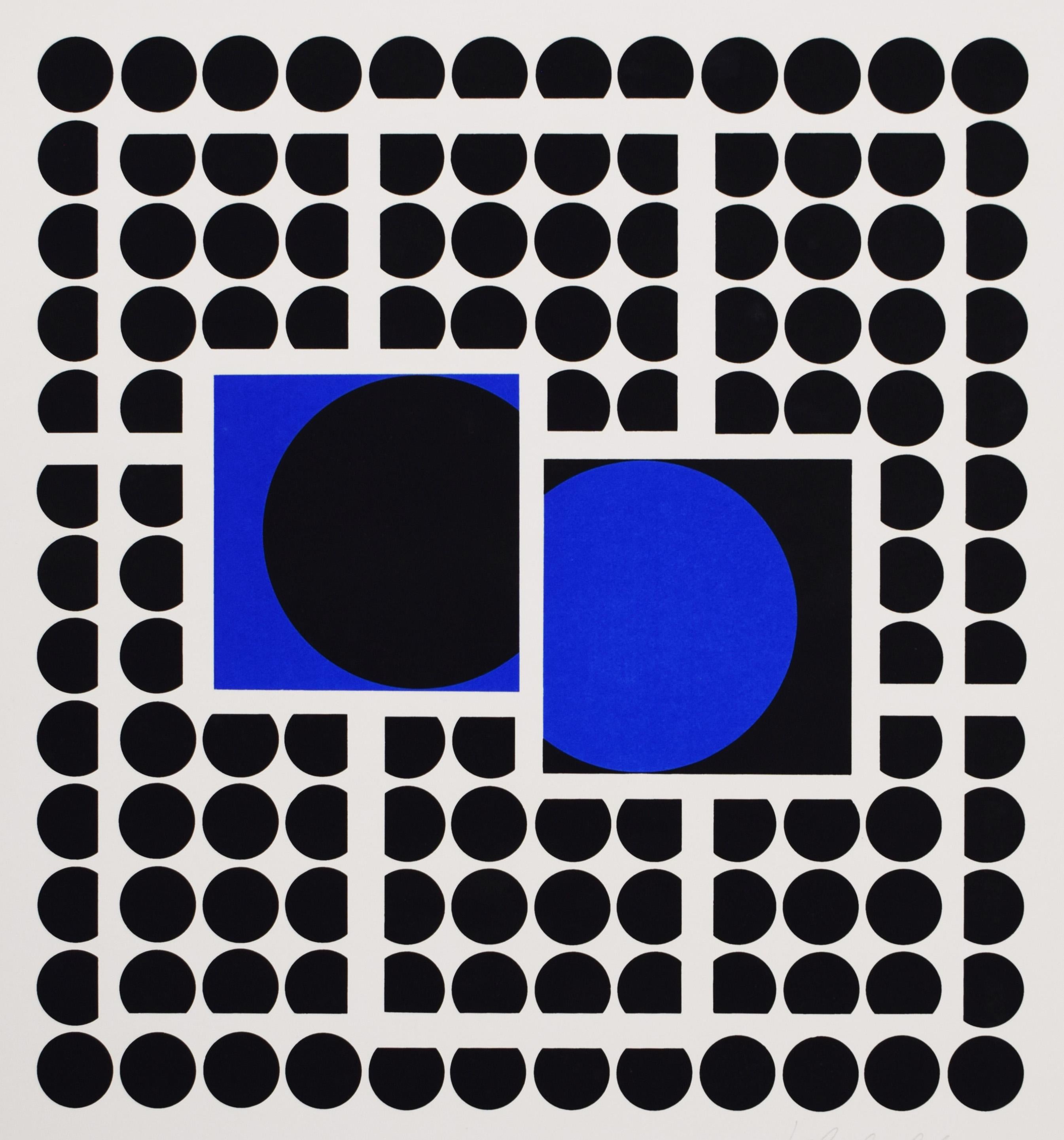 Victor Vasarely Abstract Print - Bellatrix, from: The Discourse on Method - Op Art Illusion Hungarian Descartes