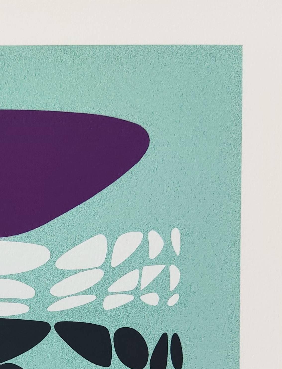 Beltica - Blue Interior Print by Victor Vasarely