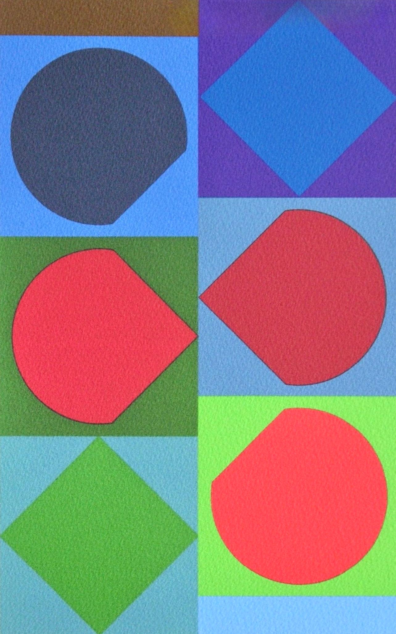 Victor Vasarely Landscape Print - (tariff free*) Beryll, Souvenirs et Portraits d'Artistes