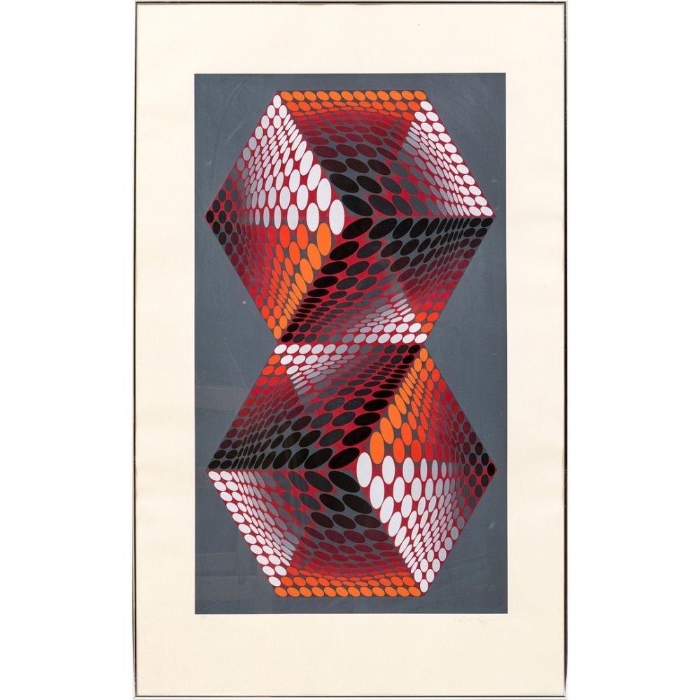 Bi-Tupa – Print von Victor Vasarely