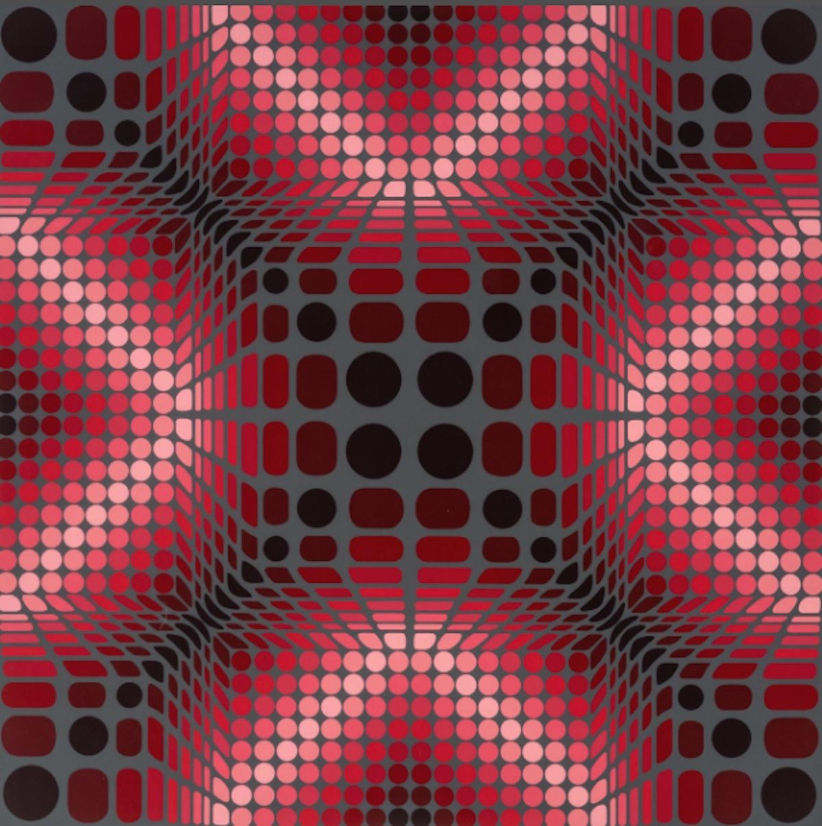 Victor Vasarely Abstract Print - Boulouss 