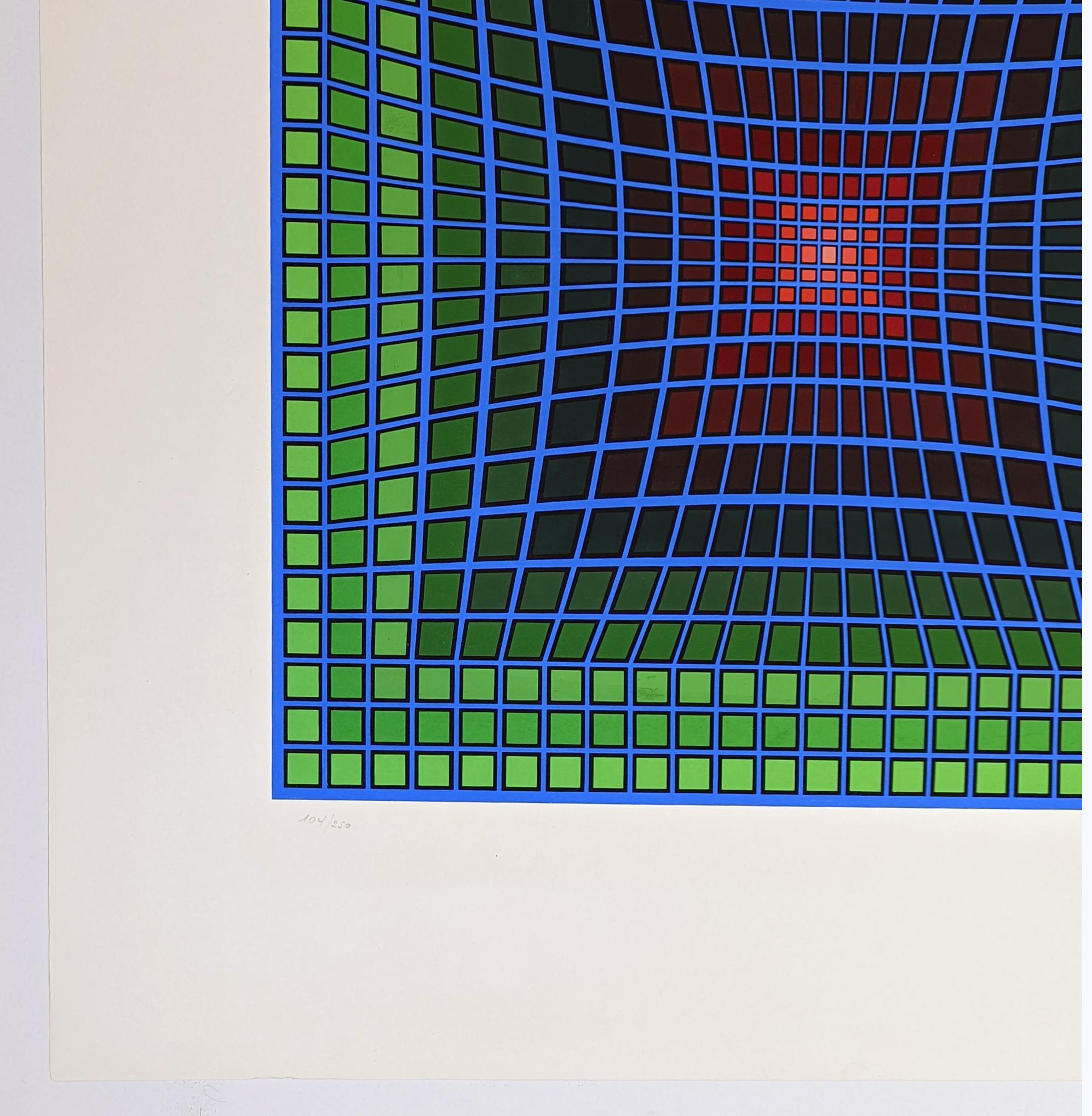 ZUSAMMENSETZUNG (Op-Art), Print, von Victor Vasarely