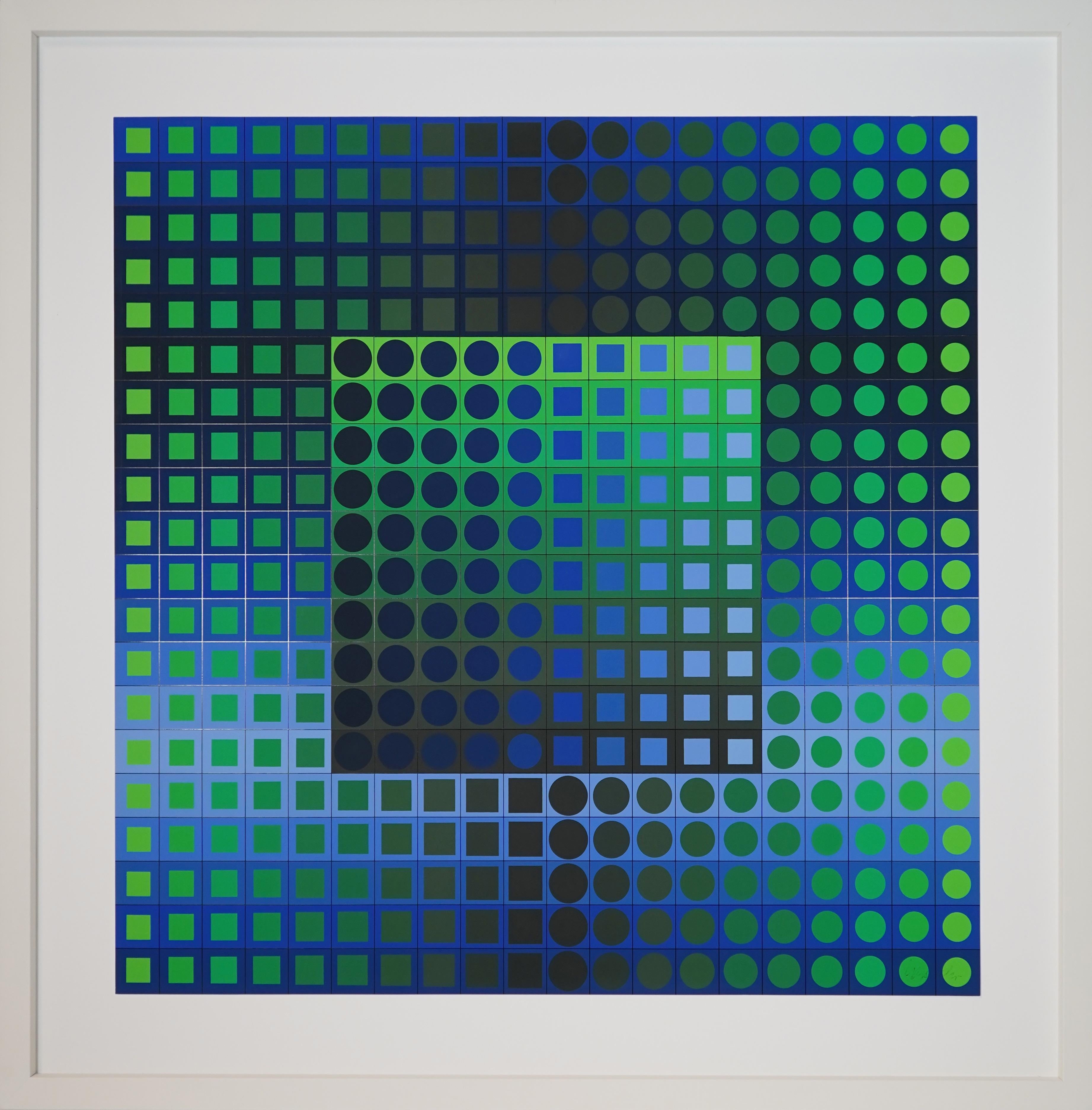 what materials did victor vasarely use