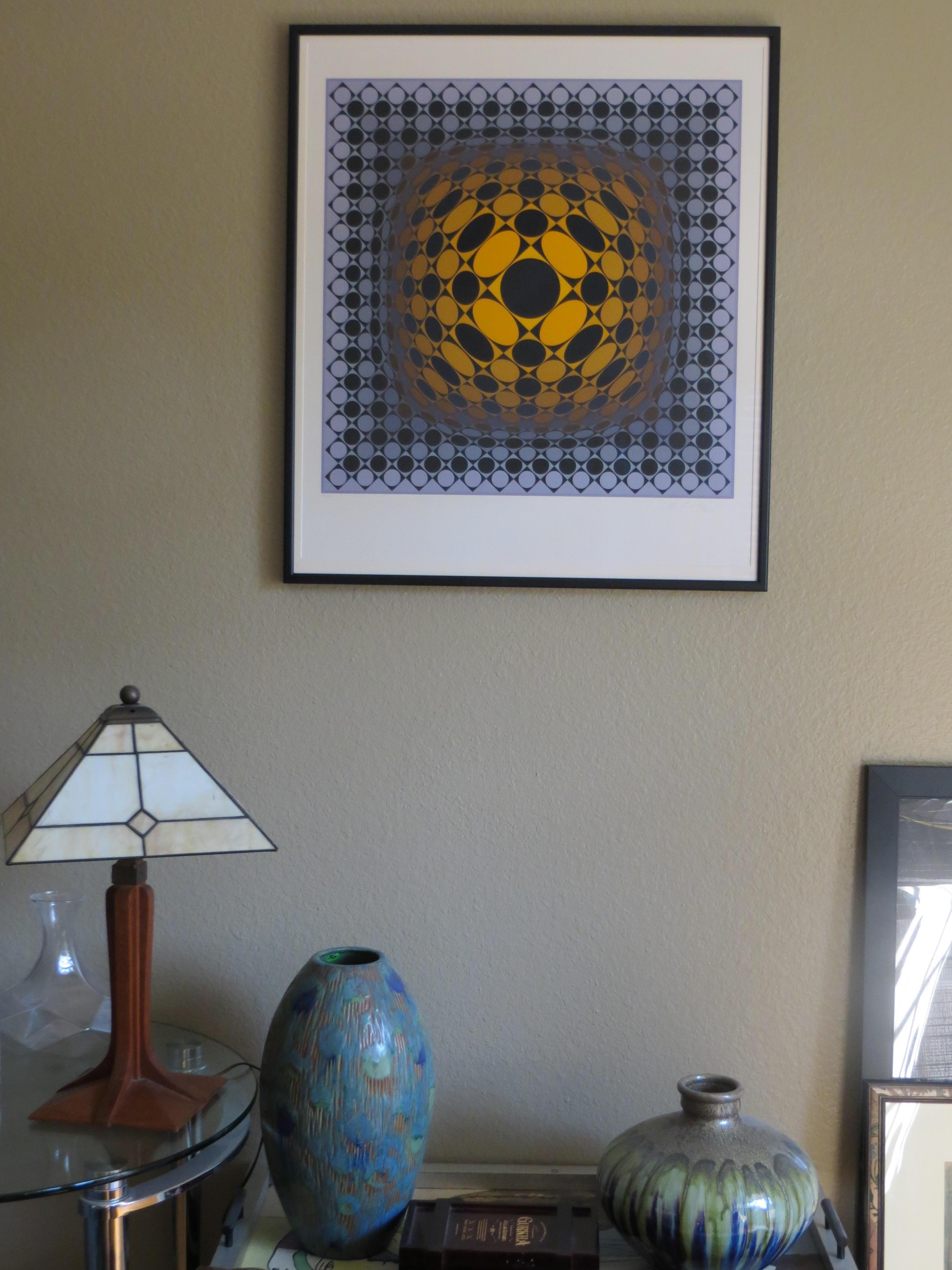 Composition Ionau, Op Art print by Victor Vasarely 1987 For Sale 10